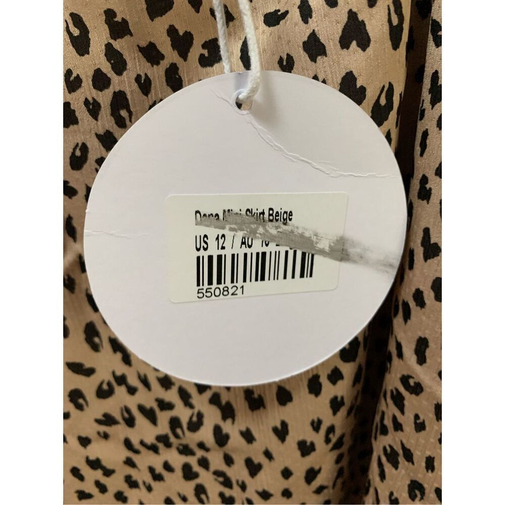 NWT! Princess Polly Leopard Print Dana Mini Skirt size 12 - Picture 7 of 7